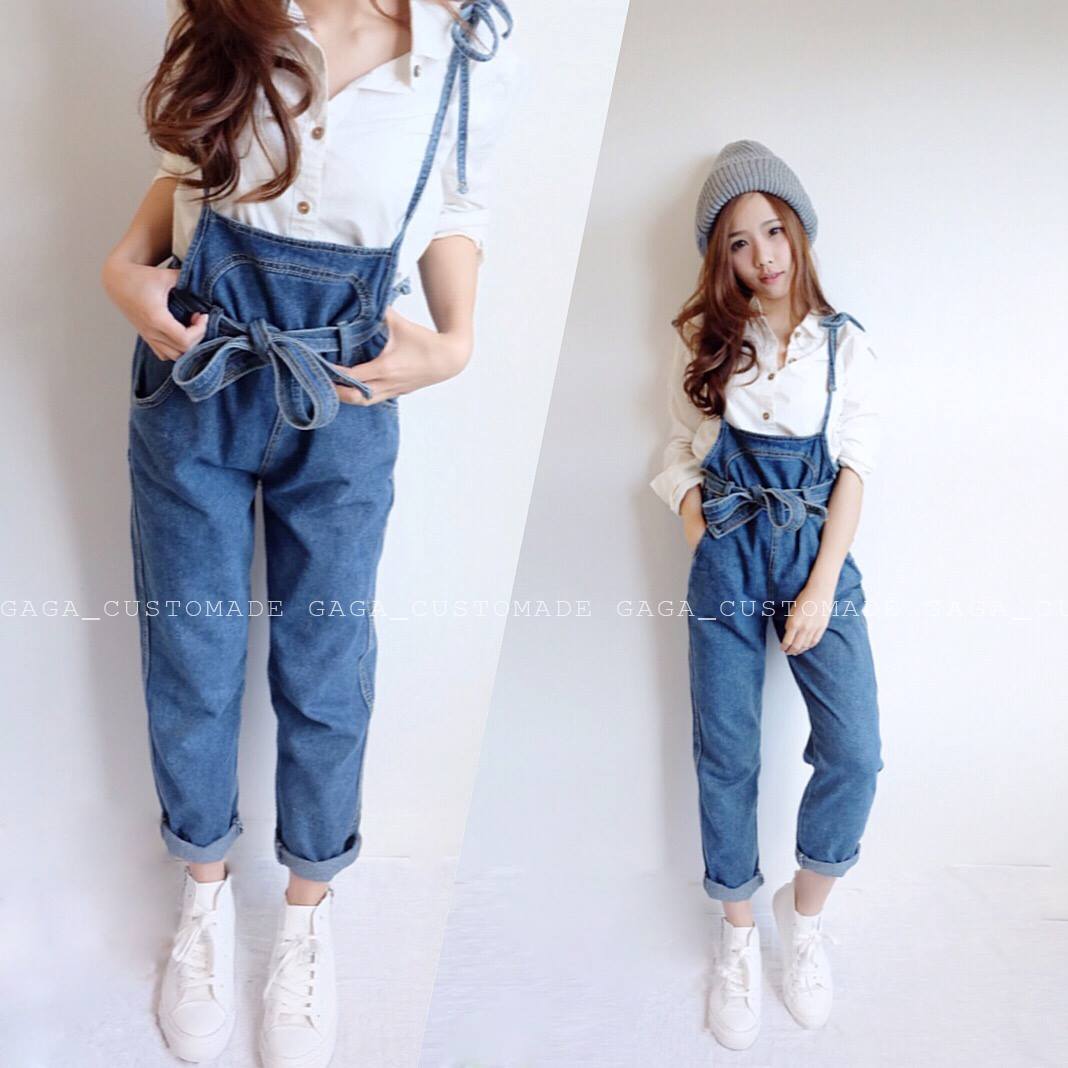 DENIM JUMPSUIT TROUSERS - Image 3