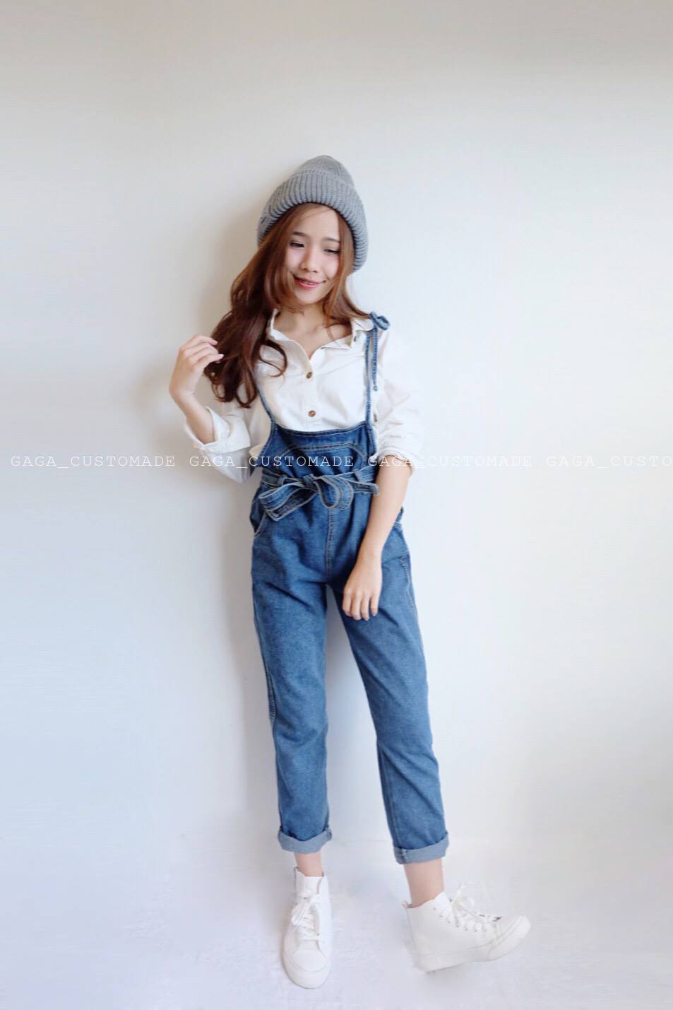 DENIM JUMPSUIT TROUSERS