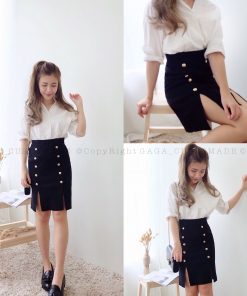 EUROPE BUTTON SKIRT