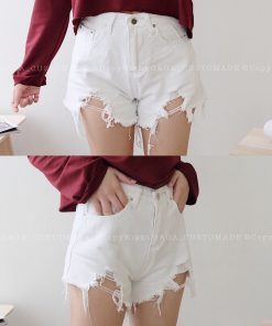 HIGH WAIST DENIM SHORT