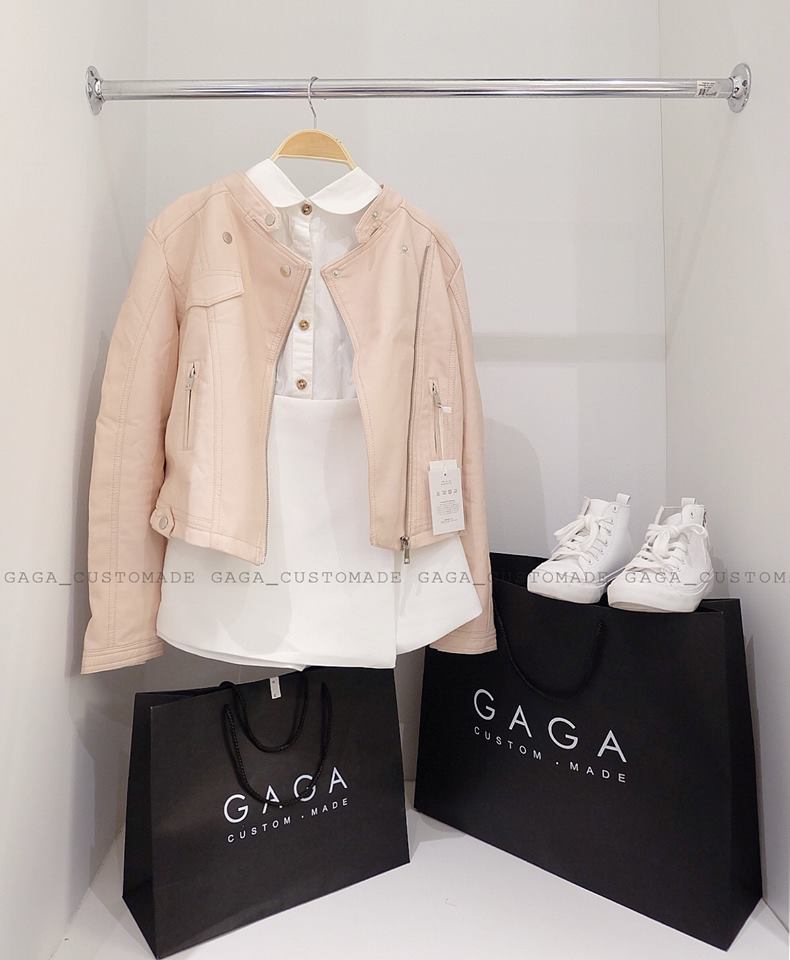 ZARA LEATHER JACKET BABY NUDE PINK - Image 4