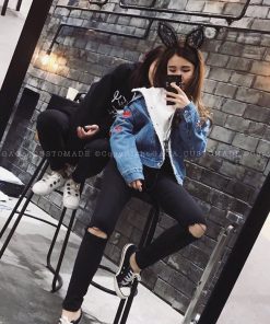 Flora Furry Denim Outer