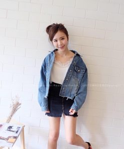 DENIM CROP OUTER (DENIM)