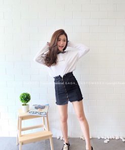 CARAMEL COTTON TEE (WHITE)