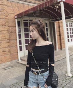 STYLISH OFF SLEEVES (BLACK)