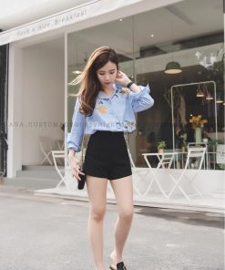 FLORA PRINTED SHIRT (BLUE)