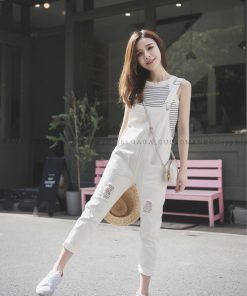 POCKET RIPPED JUMPSUIT (WHITE)