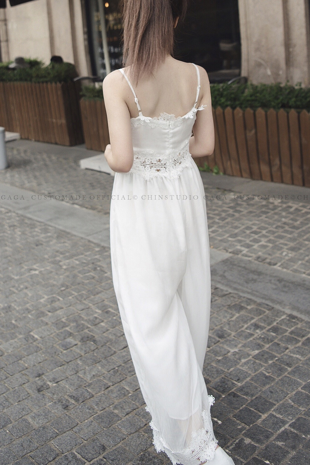 LACE UP JUMPSUIT (WHITE) - Image 8