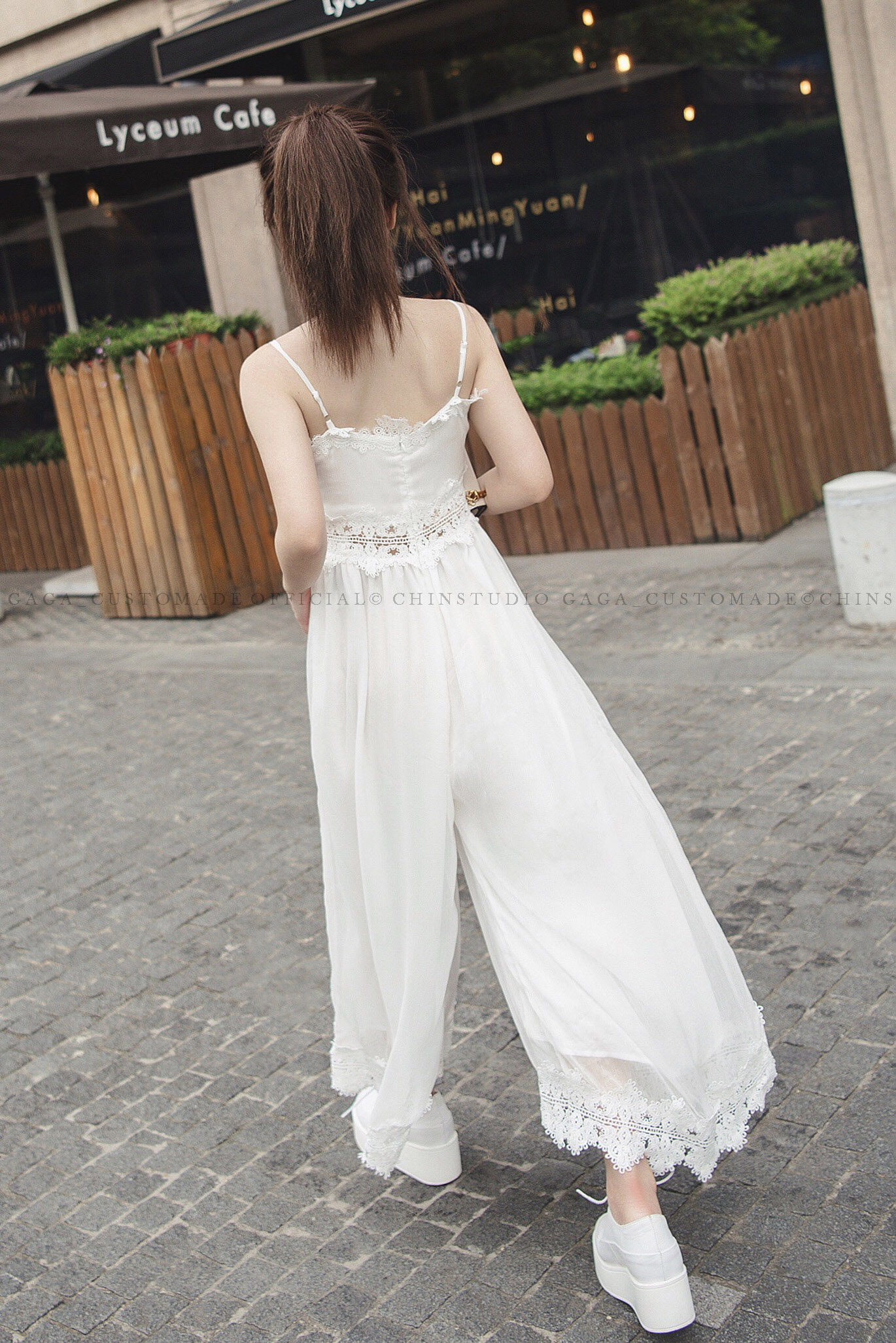LACE UP JUMPSUIT (WHITE) - Image 11