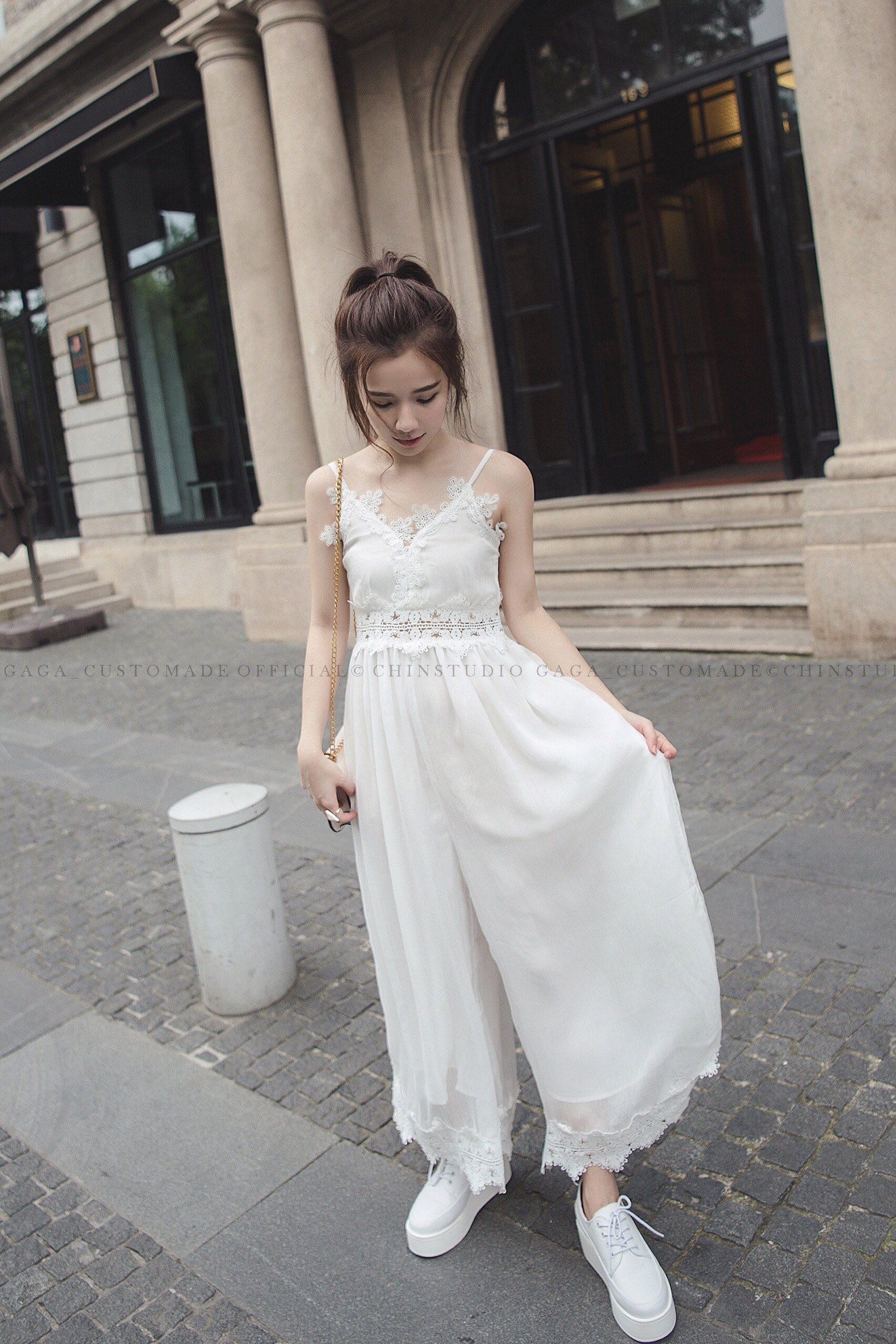 LACE UP JUMPSUIT (WHITE) - Image 6