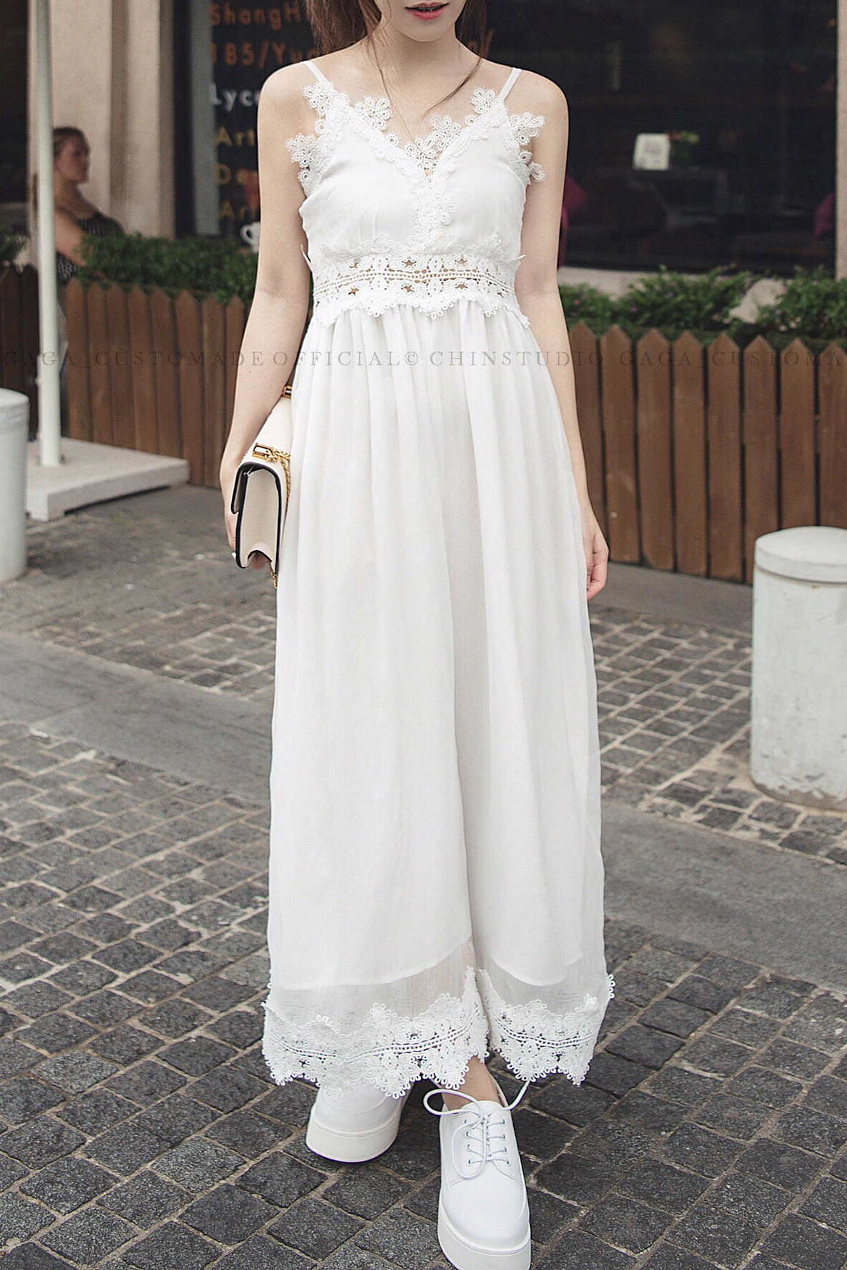 LACE UP JUMPSUIT (WHITE) - Image 9