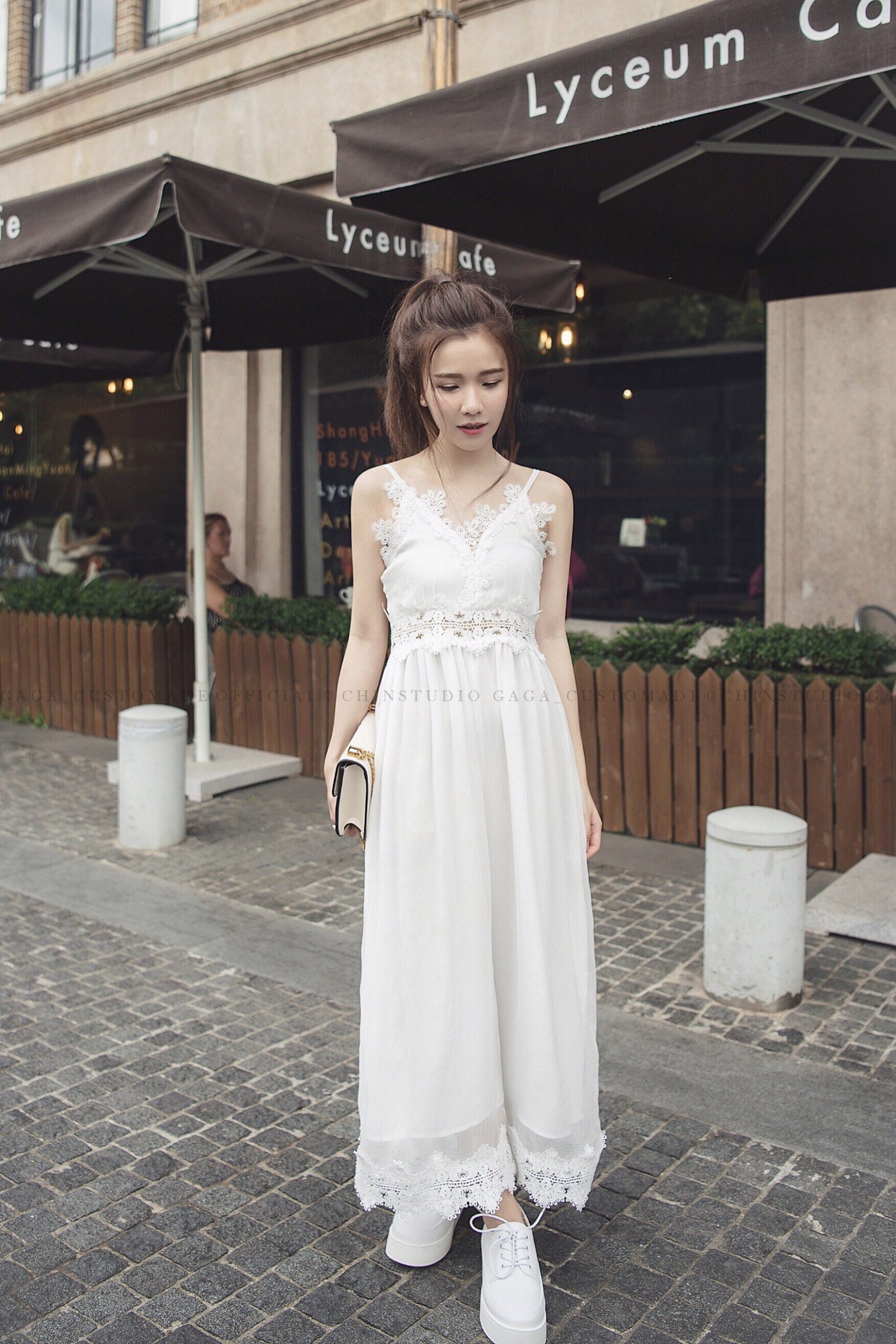 LACE UP JUMPSUIT (WHITE) - Image 2