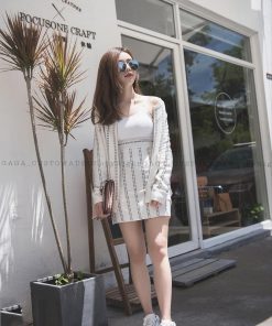 LINING KNIT SKIRT (WHITE)