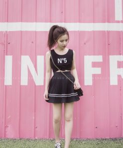 SPORTY SINGLET CROP (BLACK)