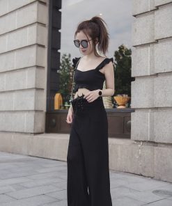 FLOUNCE CROP (BLACK)