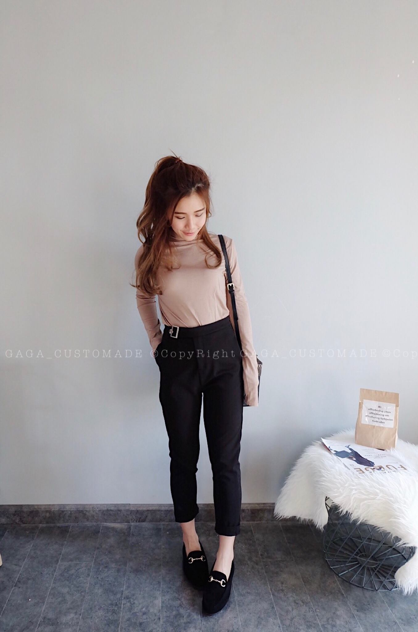 High Waist Classic Pants (Black)