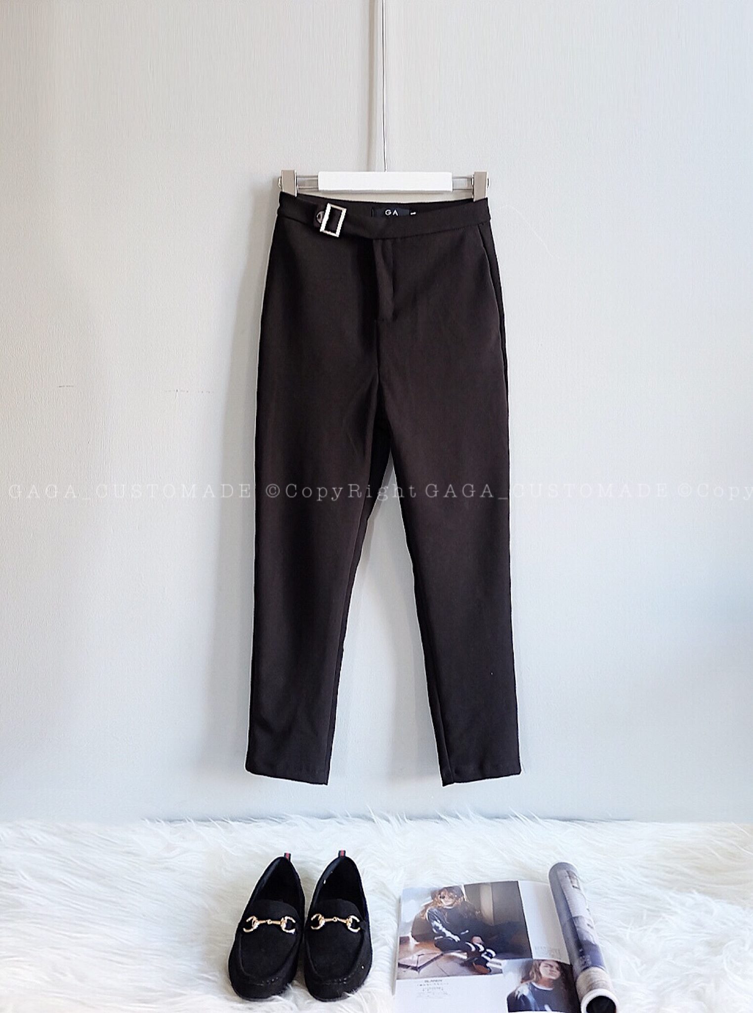 High Waist Classic Pants (Black) - Image 5